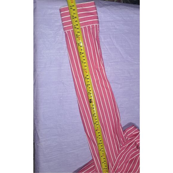 Ladies Vintage Chaps Pink & White Striped Button Down Collar LS Shirt Size M - Picture 12 of 12